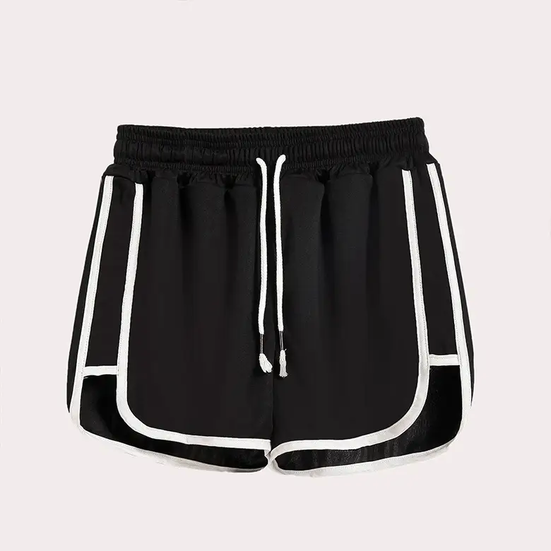 Women's Orange Elastic Waist Sports Shorts - Image 12