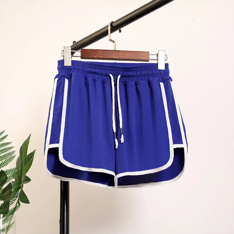 Women's Orange Elastic Waist Sports Shorts - Image 5