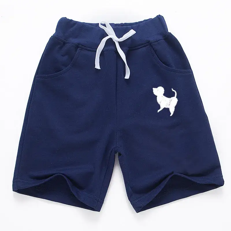 Kids Cotton Shorts Puppy Embroidery Summer Sports - Image 5
