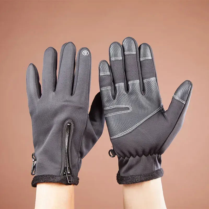 Black Full Finger Touch Screen Gloves for Cycling Outdoor Windproof Sports Fitness Waterproof - Image 9