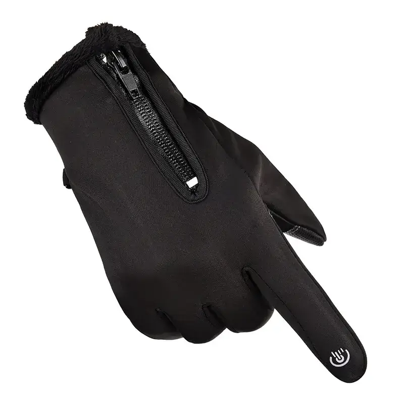 Black Full Finger Touch Screen Gloves for Cycling Outdoor Windproof Sports Fitness Waterproof - Image 4