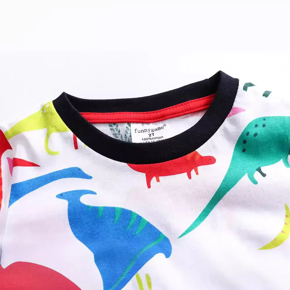 Spring Cartoon Girls Cotton Dress Short Sleeve - Image 4