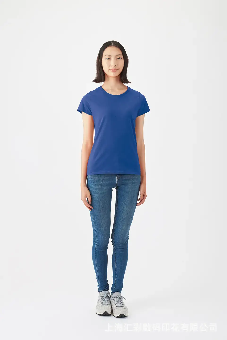 Women Purple T-Shirt Silk Screen Processing