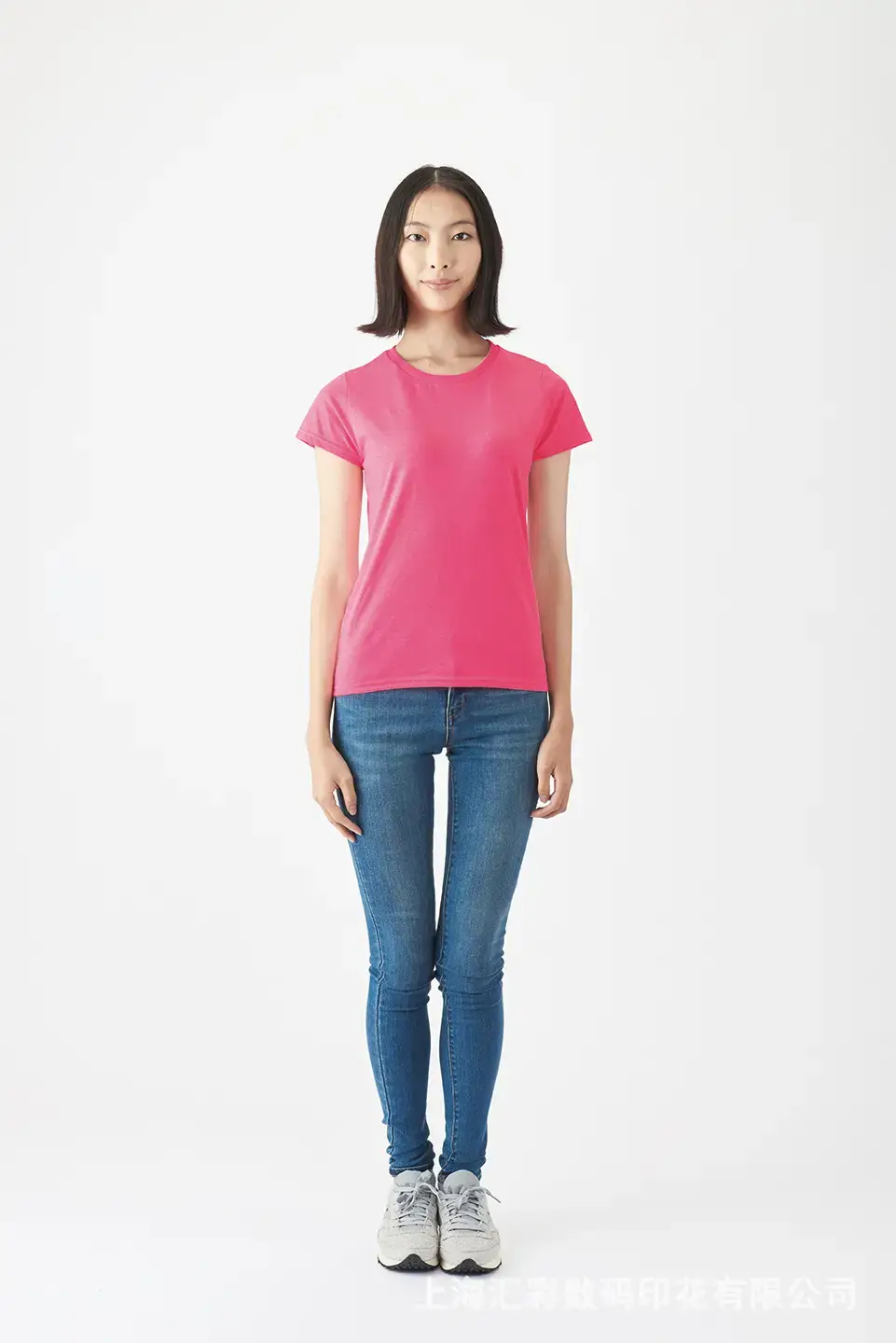 Women Purple T-Shirt Silk Screen Processing