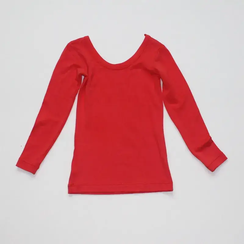 Red Long Sleeve T-Shirt for Girls - Image 2
