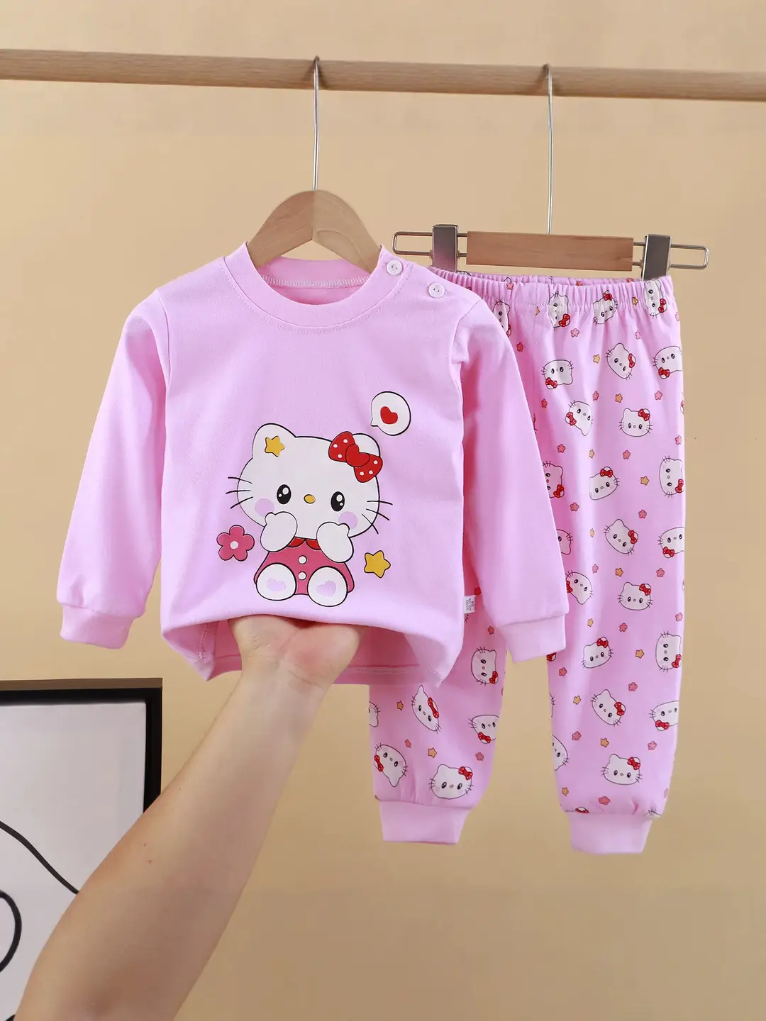 Children's Underwear Set Pure Cotton New Boys Autumn Pajamas Female Baby Autumn Clothes Autumn Pants Home Clothes Children's Clothing Wholesale