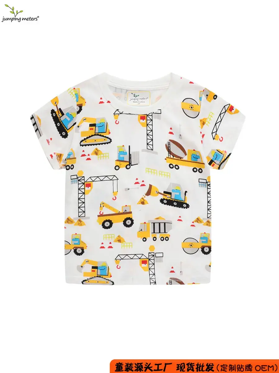 Boys' Printed T-Shirt Summer Cotton Round Neck Short Sleeve - Image 2