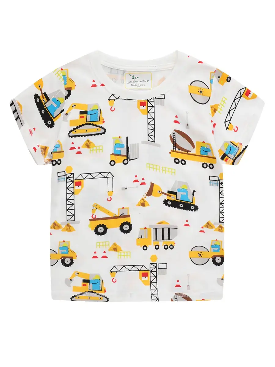 Boys' Printed T-Shirt Summer Cotton Round Neck Short Sleeve - Image 6