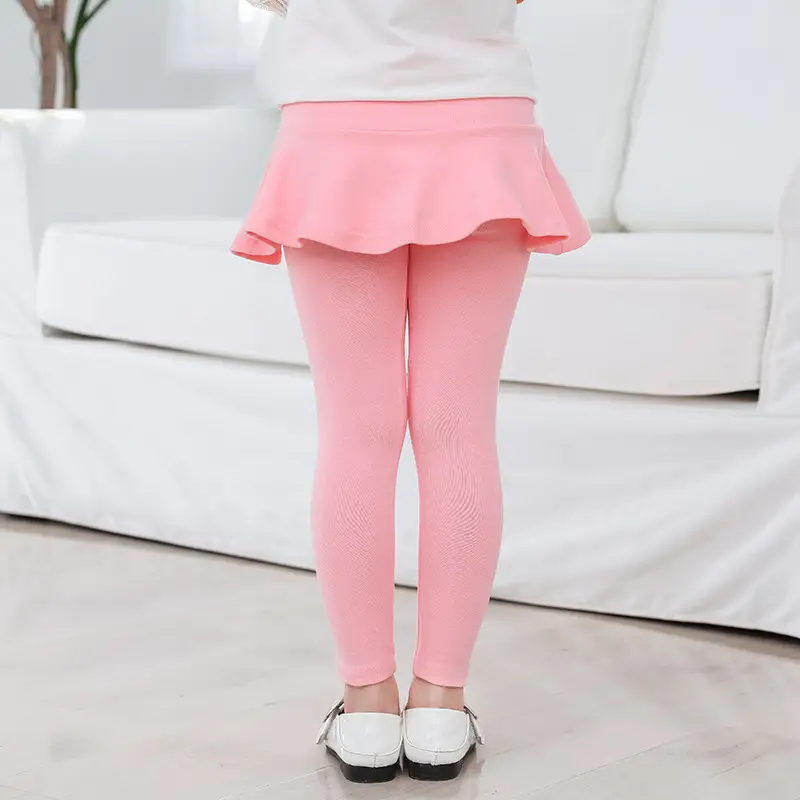 Pink Frock Leggings Pure Cotton Fake Two-Piece Set - Image 7
