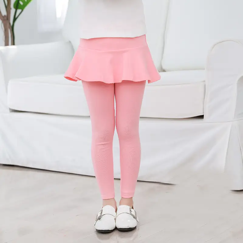 Pink Frock Leggings Pure Cotton Fake Two-Piece Set - Image 3