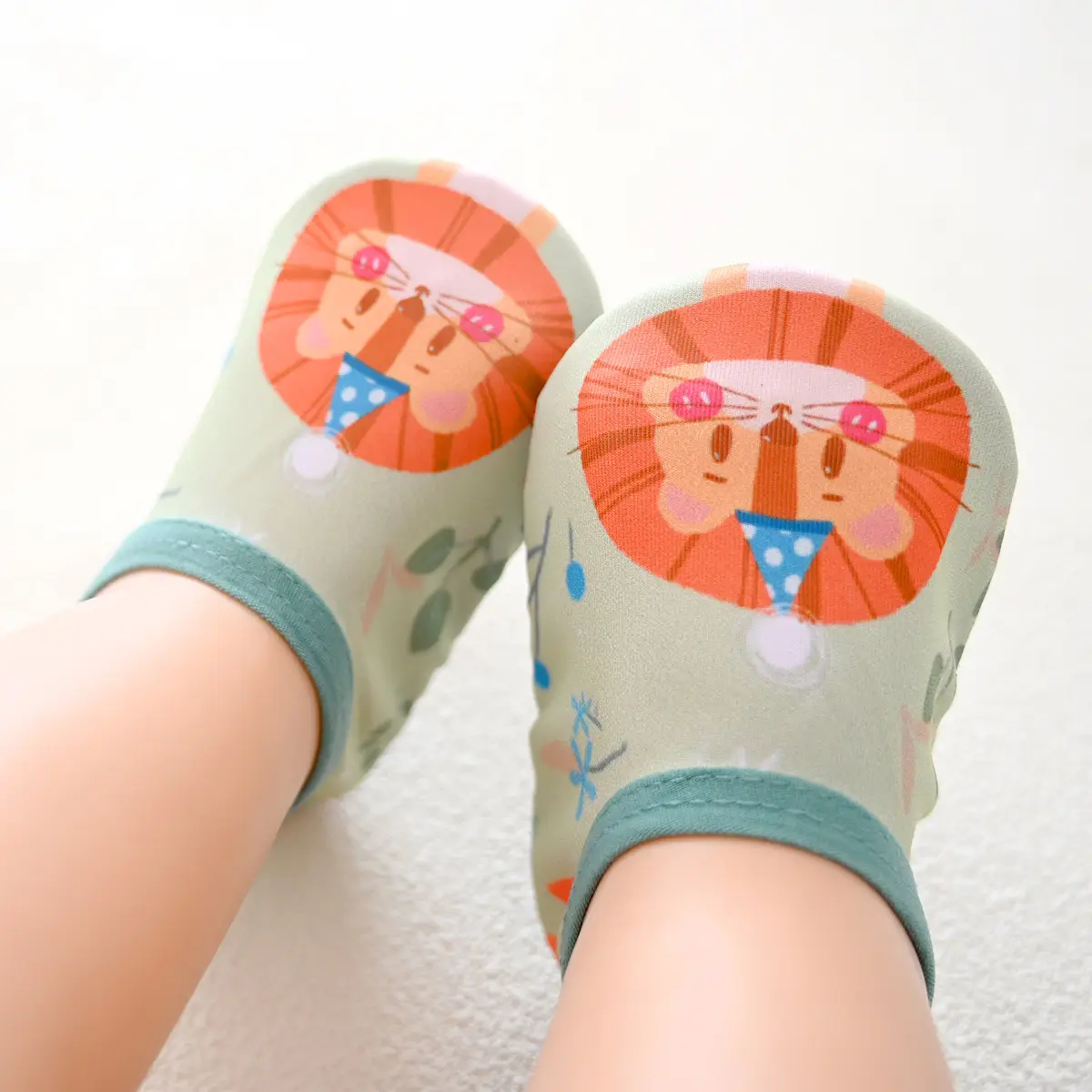 Baby Floor Socks Soft Soled Pink Rabbit Design - Image 11
