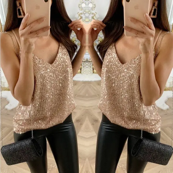2023 Sexy Pearlescent Camisole Casual Vest Top