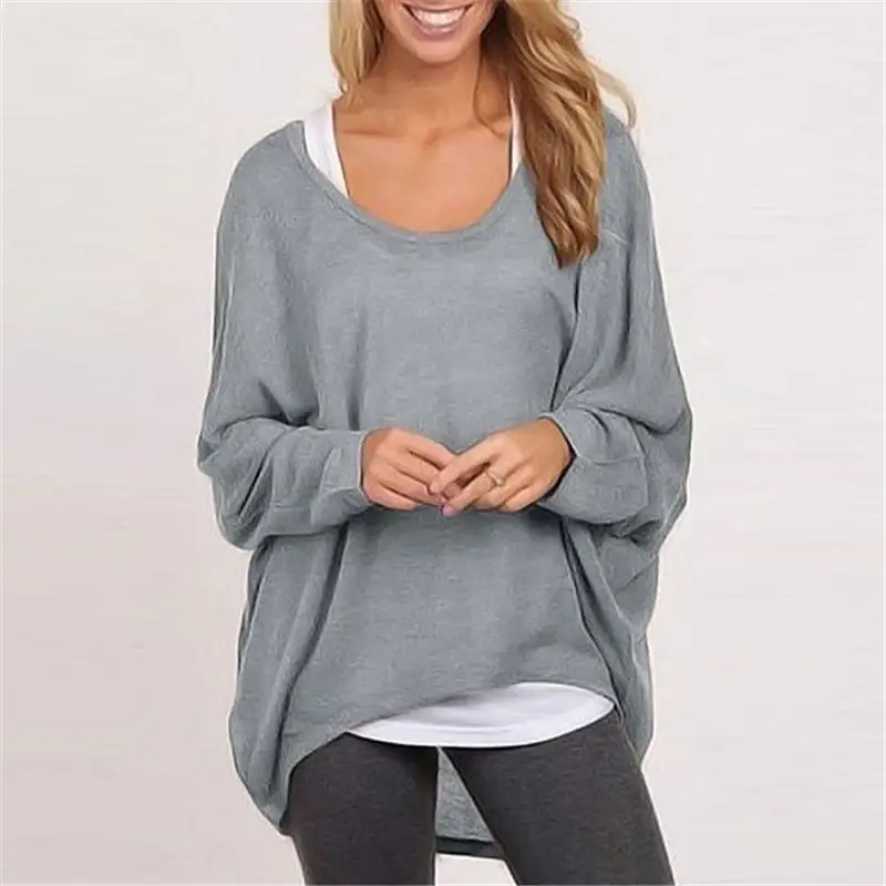 Women Loose Grey T-Shirt 2022 Hot Sale - Image 7