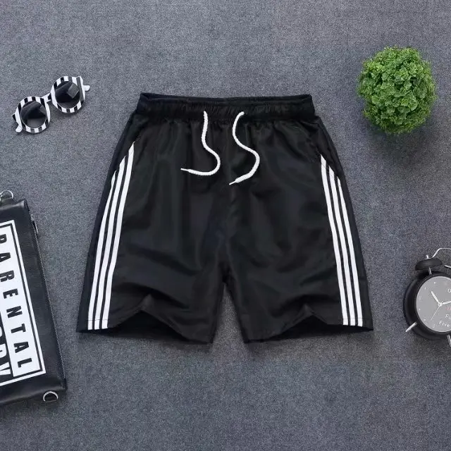 Men Drawstring Shorts Green White 2019 - Image 7