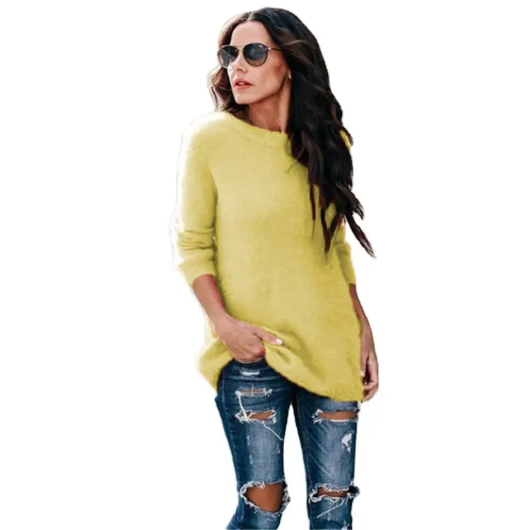 Women Light Blue Knit Pullover Sweater Autumn New - Image 19