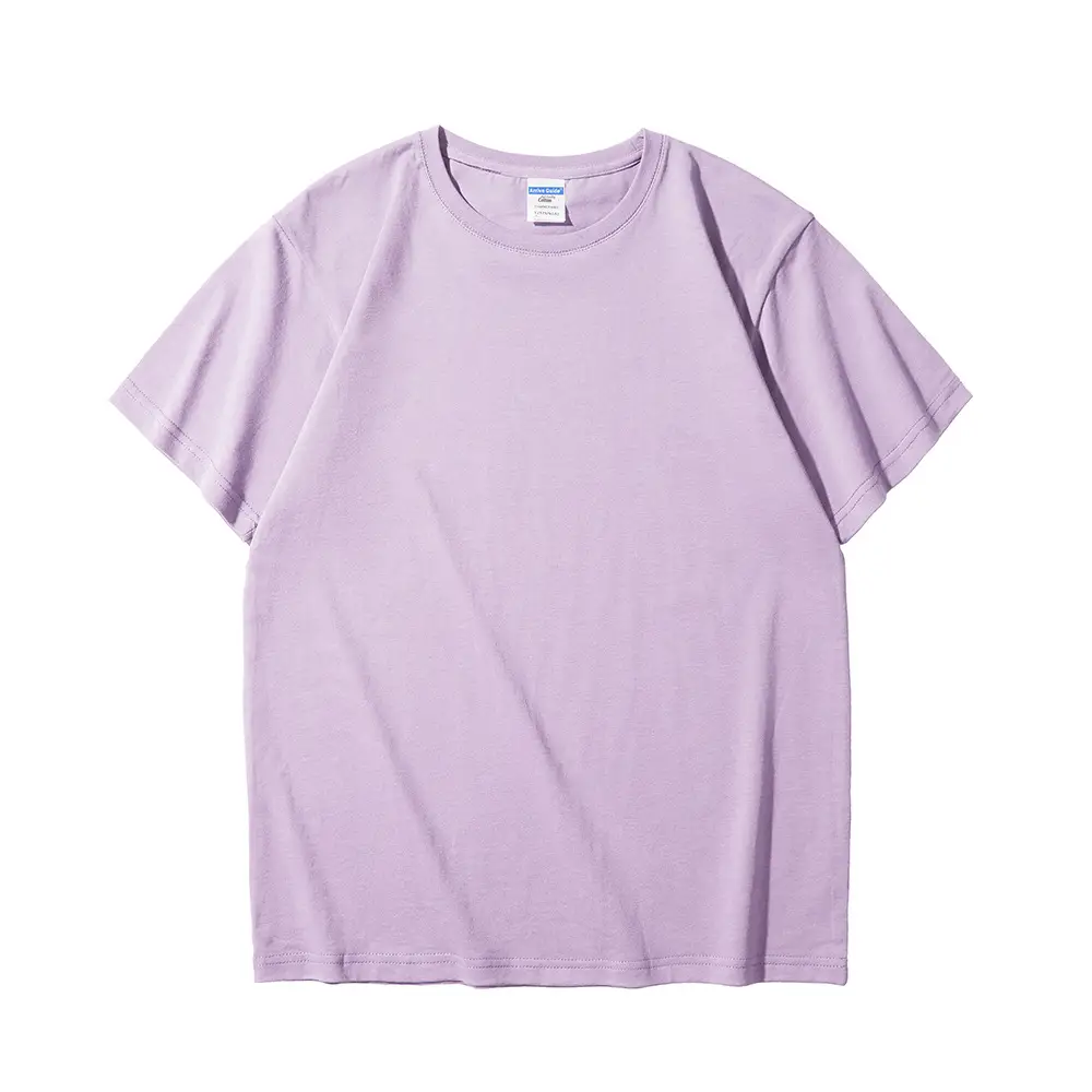 Purple Pure Cotton Crewneck T-Shirt 210g