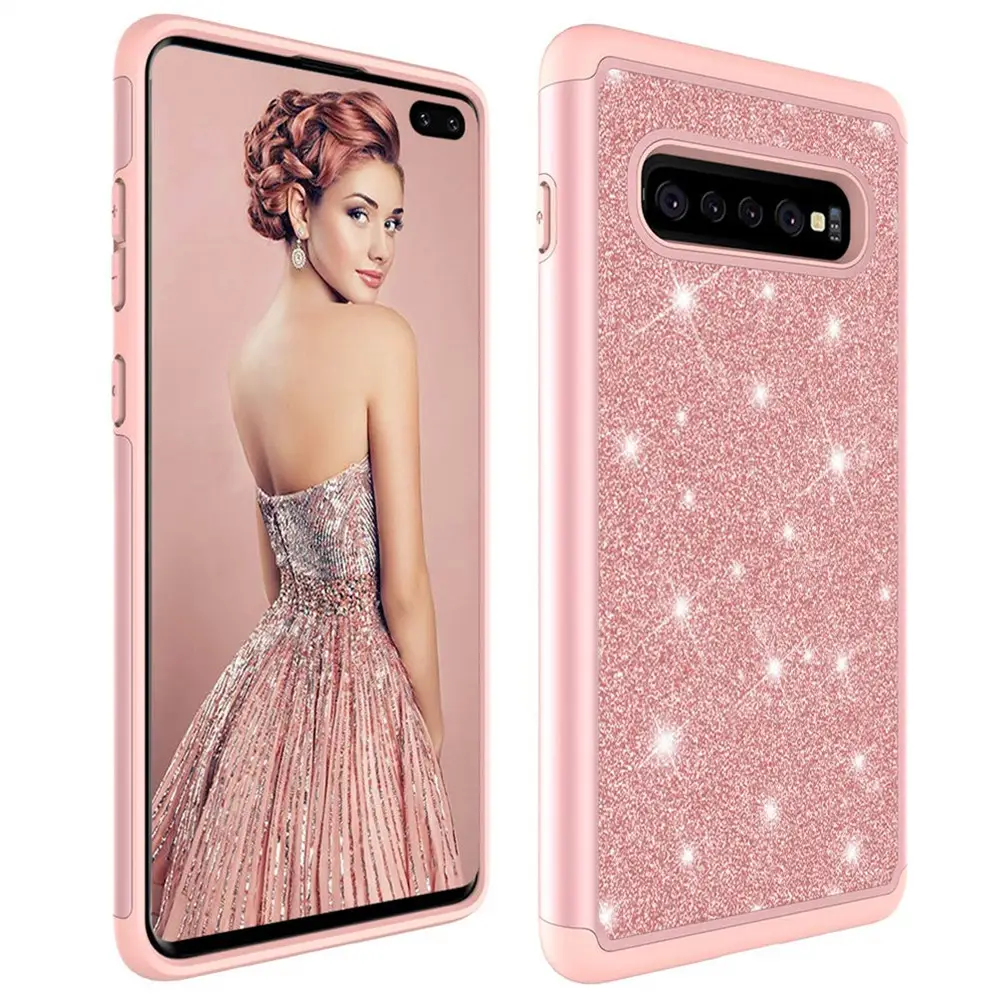 Samsung S25 S24 S23 Ultra S10 Plus Glitter Leather Two-In-One Case