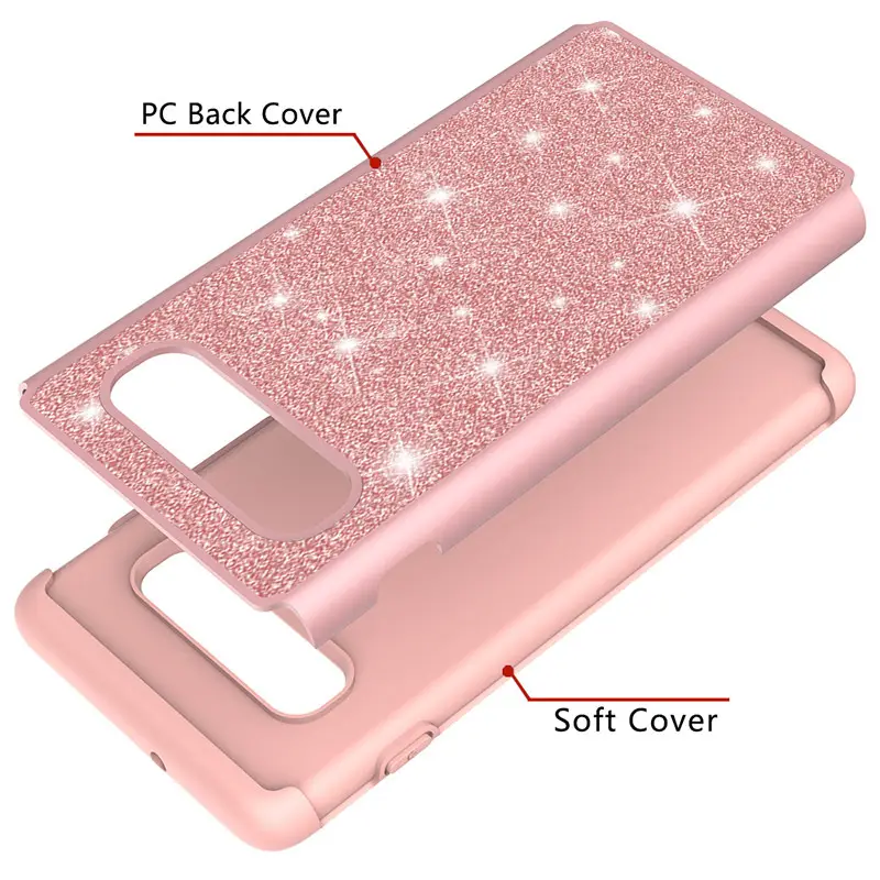 Samsung S25 S24 S23 Ultra S10 Plus Glitter Leather Two-In-One Case — feature 12
