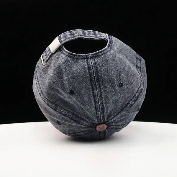 Men's Denim Crew Neck Cap Summer Hip Hop Style - Image 6