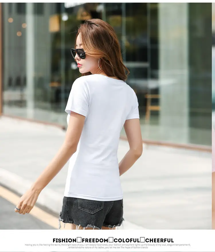 Women V-Neck Slim Fit T-Shirt Mint Green — feature 30