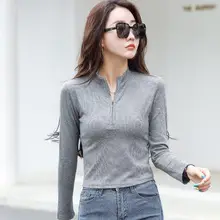 Women V-Neck Slim Fit T-Shirt Mint Green — feature 7