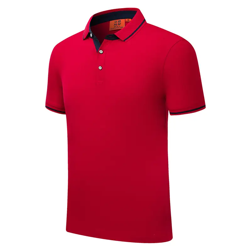Men Green Polo T-Shirt Button Collar Short Sleeve - Image 2