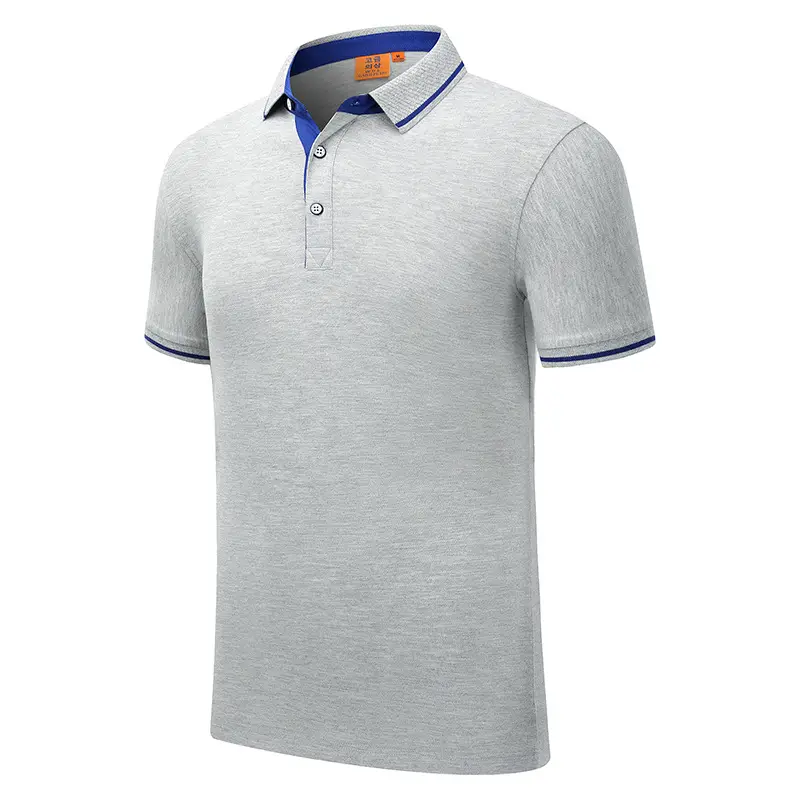 Men Green Polo T-Shirt Button Collar Short Sleeve - Image 3