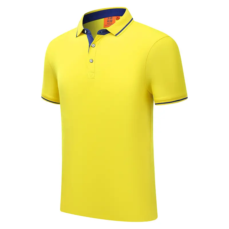 Men Green Polo T-Shirt Button Collar Short Sleeve - Image 5