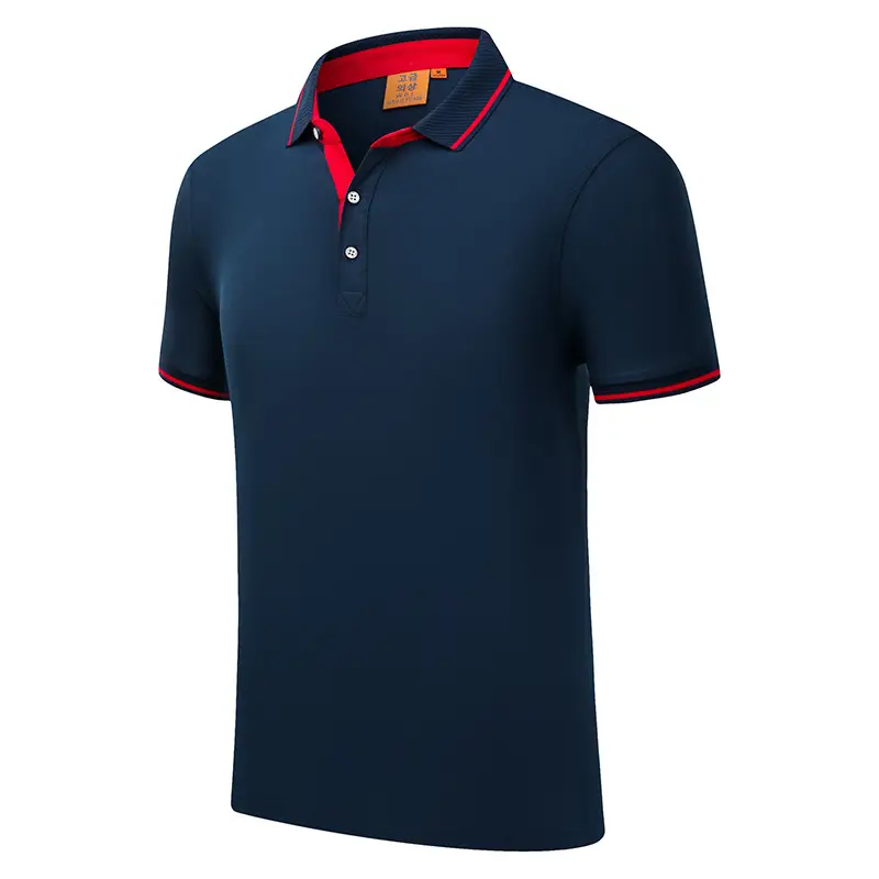 Men Green Polo T-Shirt Button Collar Short Sleeve - Image 7