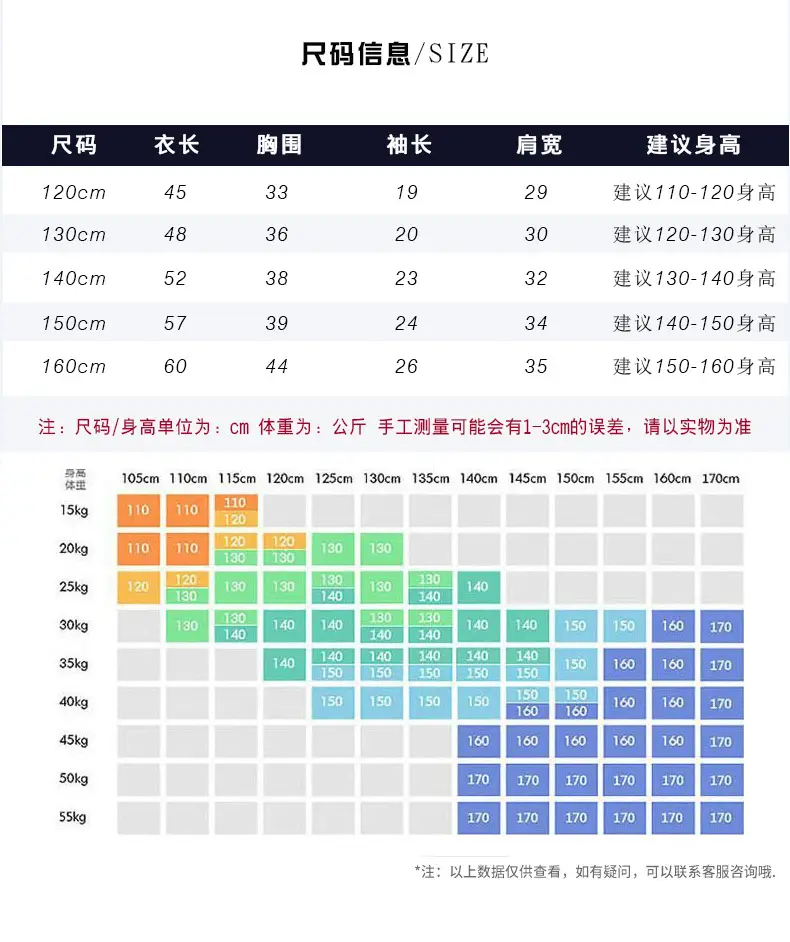 尺码表