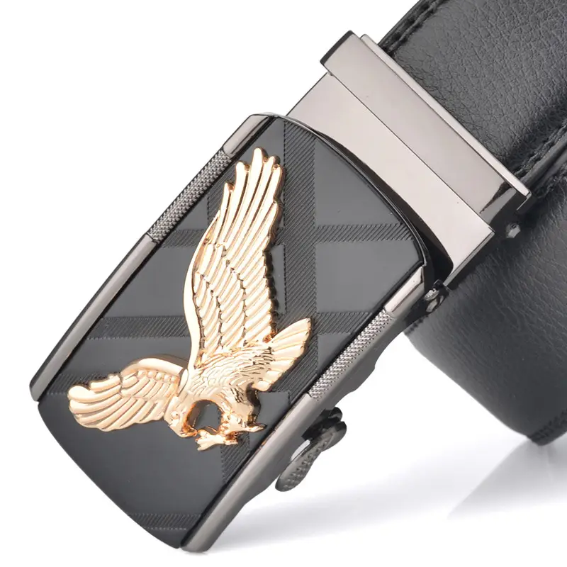 Eagle Embellished Leather Belt for Men - Image 8