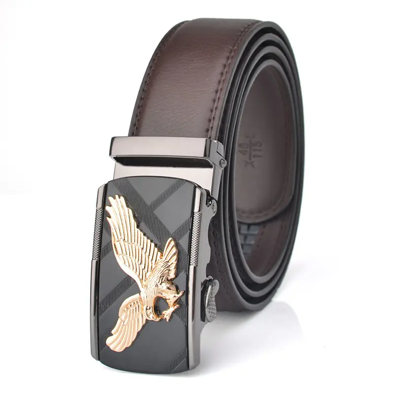 Eagle Embellished Leather Belt for Men - Image 2