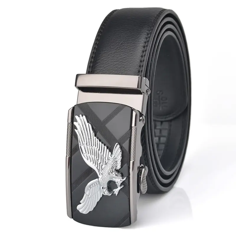 Eagle Embellished Leather Belt for Men - Image 3