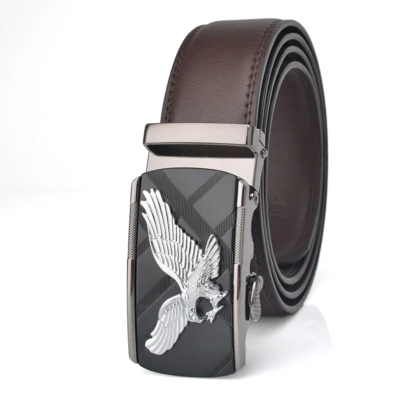 Eagle Embellished Leather Belt for Men - Image 4