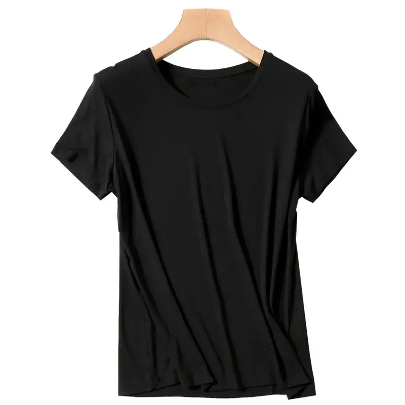 Men Black T-Shirt Large Size Loose Fit Summer