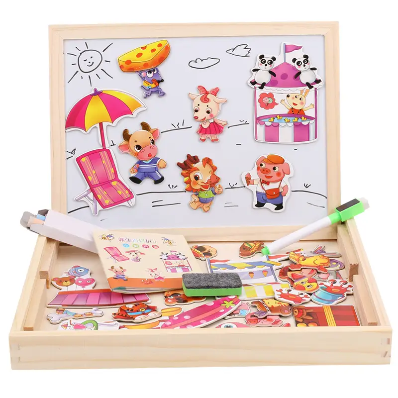 Wooden Magnetic Animal Puzzle Board for Kids - Image 8