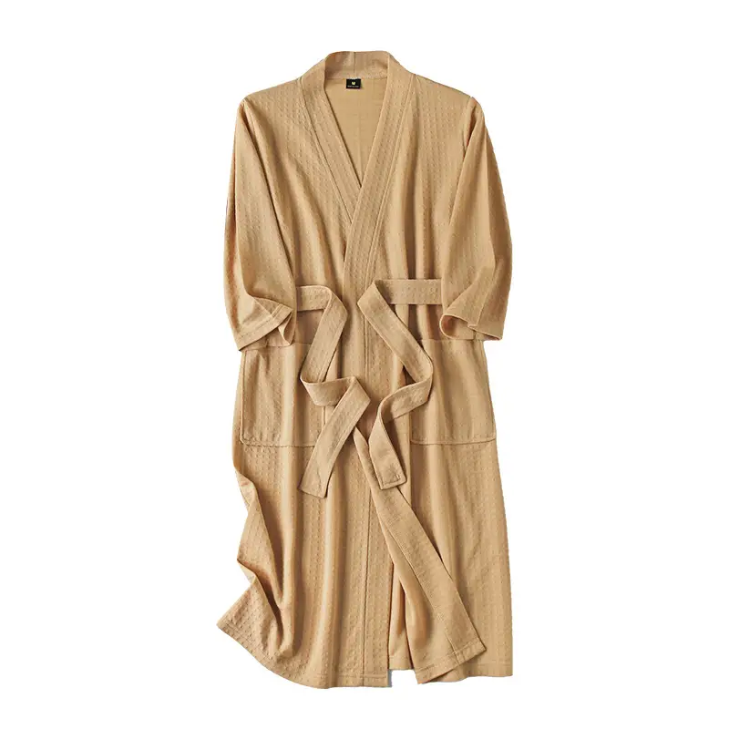 Women's Blue V-Neck Bathrobe Large Size Quick-Drying - Image 22