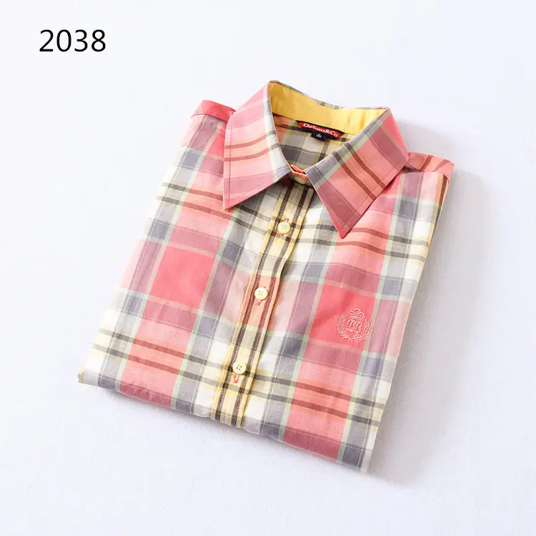 2023 Cotton Plaid Lapel Shirt Women's Easiest Fit - Image 13