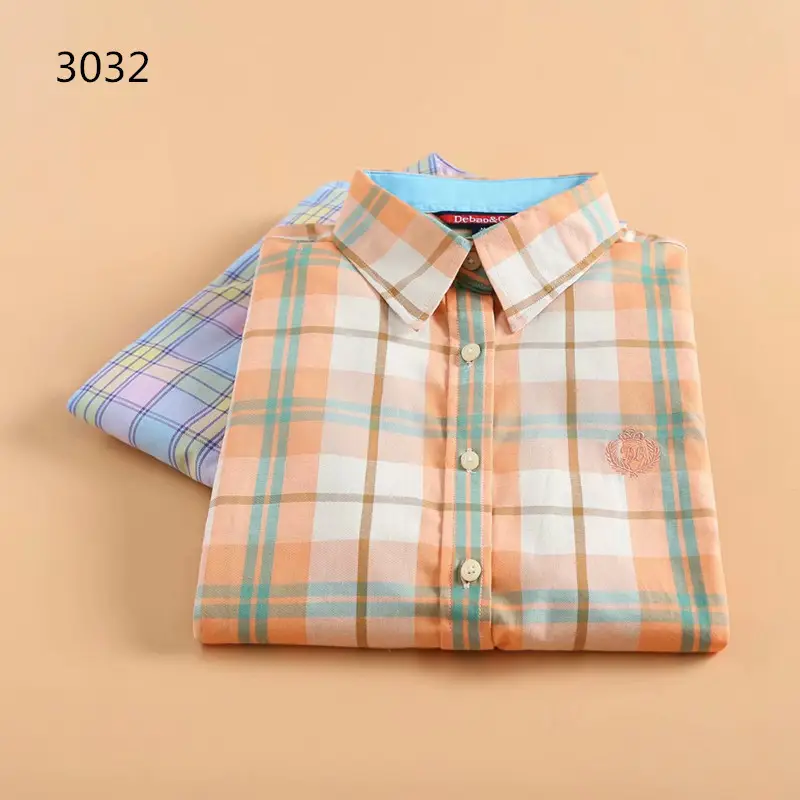 2023 Cotton Plaid Lapel Shirt Women's Easiest Fit - Image 28