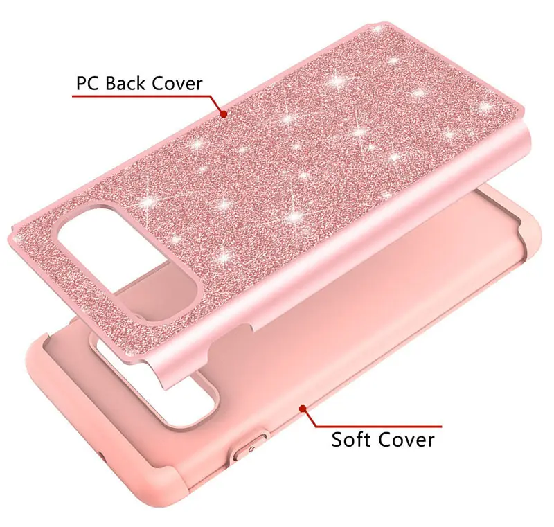 Samsung S25 S24 S23 Ultra S10 Plus Glitter Two-In-One Mobile Phone Case — feature 12