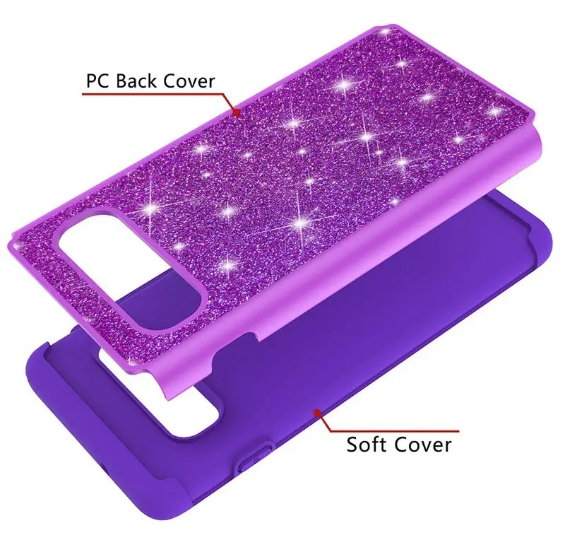 Samsung S25 S24 S23 Ultra S10 Plus Glitter Two-In-One Mobile Phone Case — feature 5