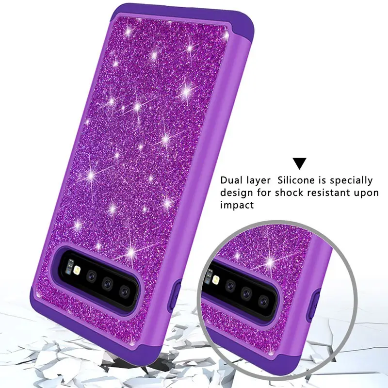 Samsung S25 S24 S23 Ultra S10 Plus Glitter Two-In-One Mobile Phone Case — feature 7