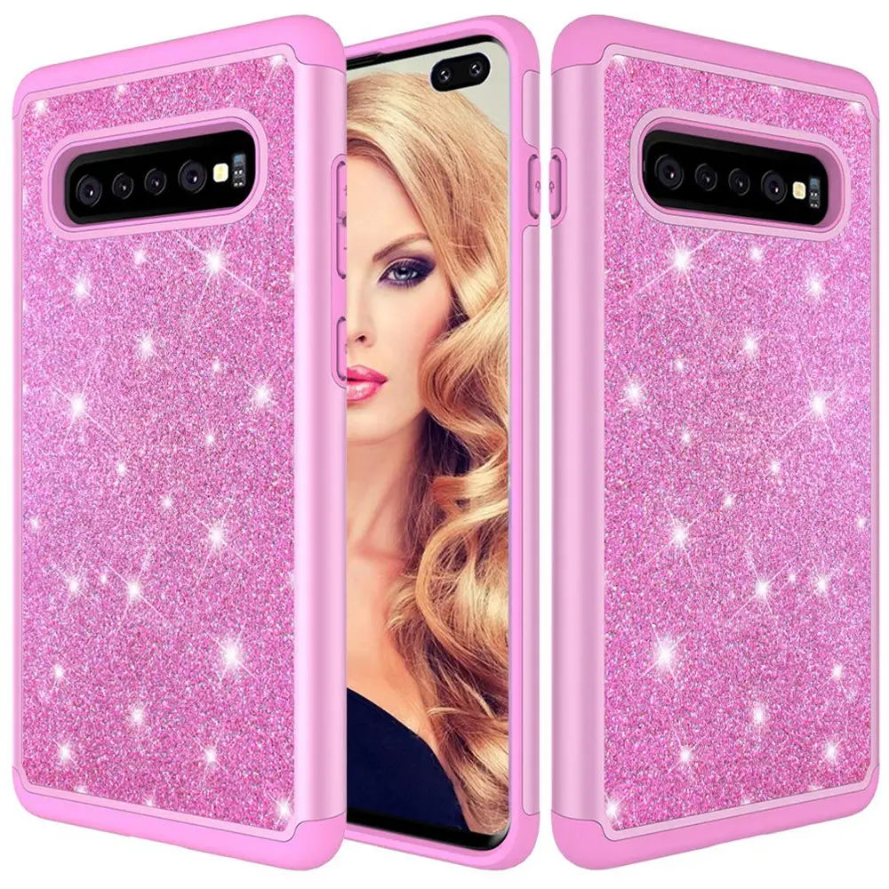 Samsung S25 S24 S23 Ultra S10 Plus Glitter Two-In-One Mobile Phone Case - Image 3