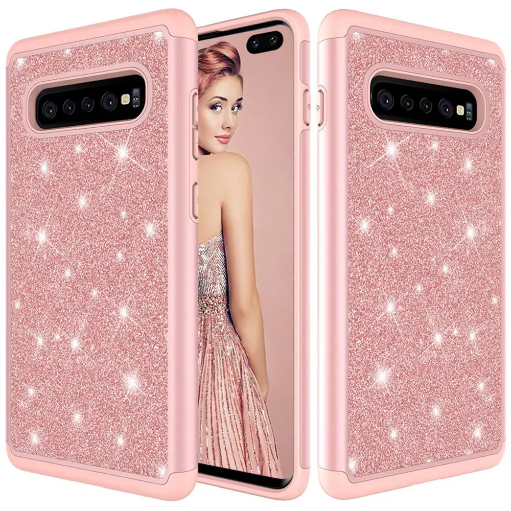 Samsung S25 S24 S23 Ultra S10 Plus Glitter Two-In-One Mobile Phone Case - Image 4