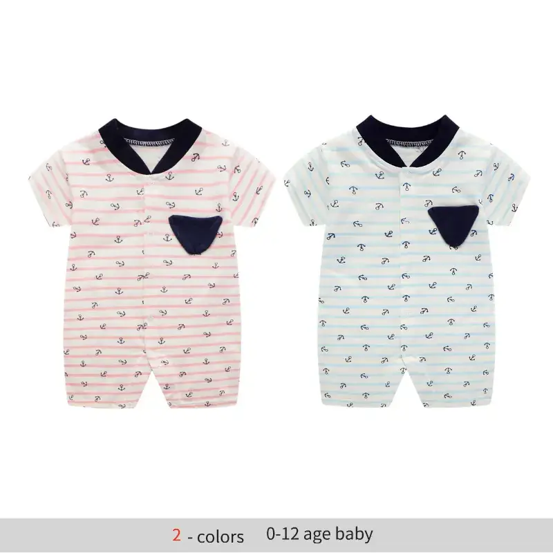 Baby Cotton Shorts Set Navy Blue 0-12 Months - Image 4