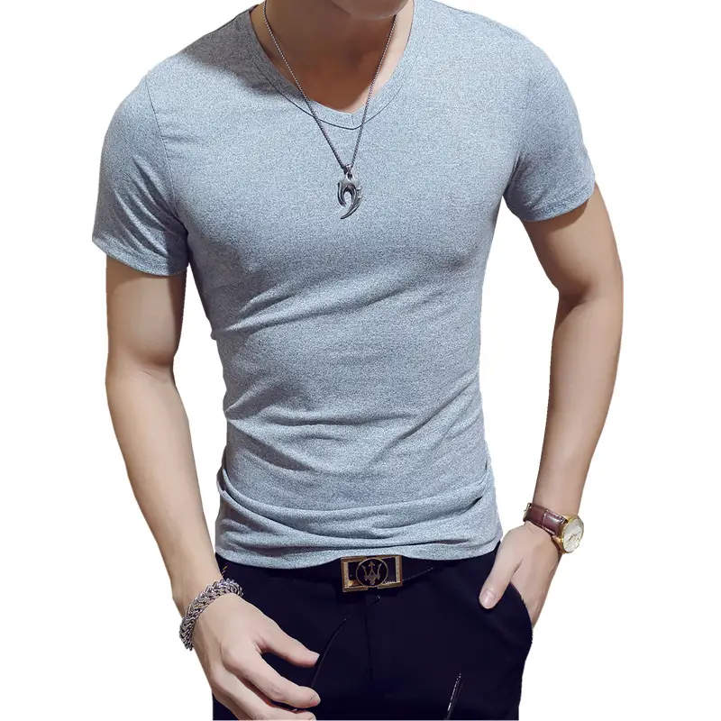Men's White Cotton Round Neck T-Shirt - Image 16