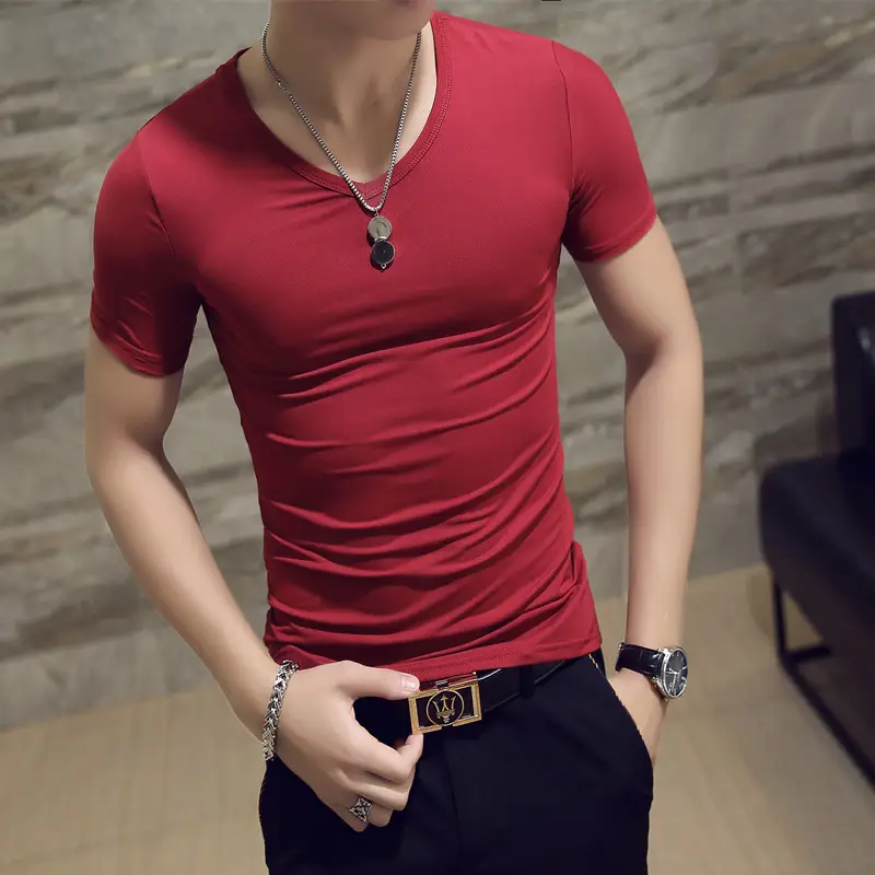 Men's White Cotton Round Neck T-Shirt - Image 3