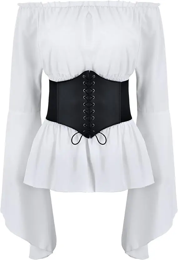 Red Long Sleeve Bra Top with Lace Up Back - Image 8