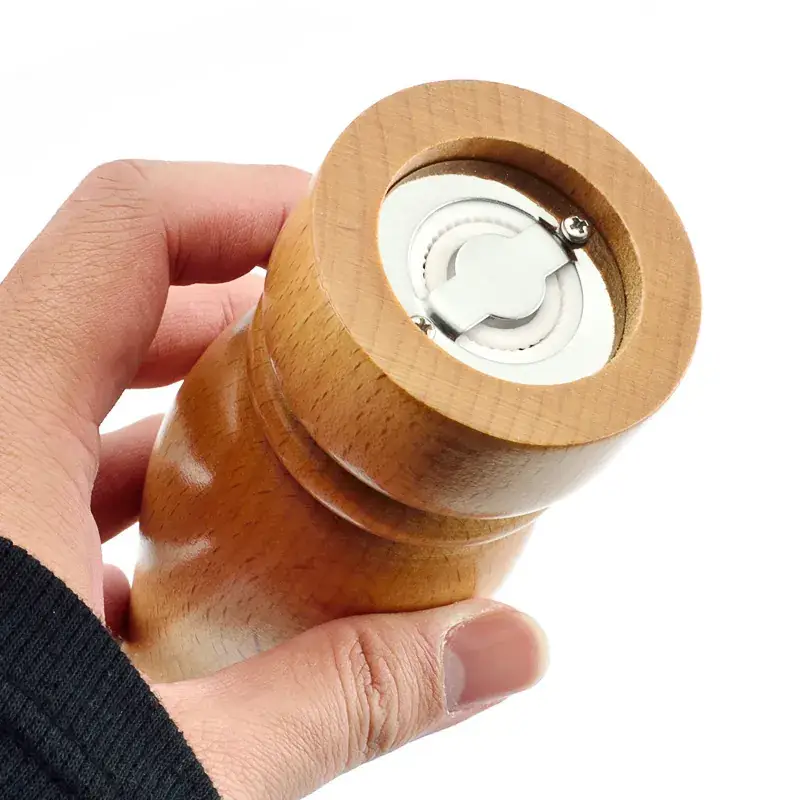 5inch Manual Beech Wood Pepper Grinder - Image 7