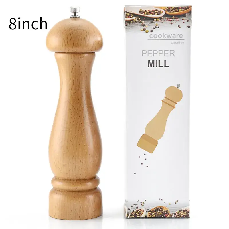 5inch Manual Beech Wood Pepper Grinder - Image 4